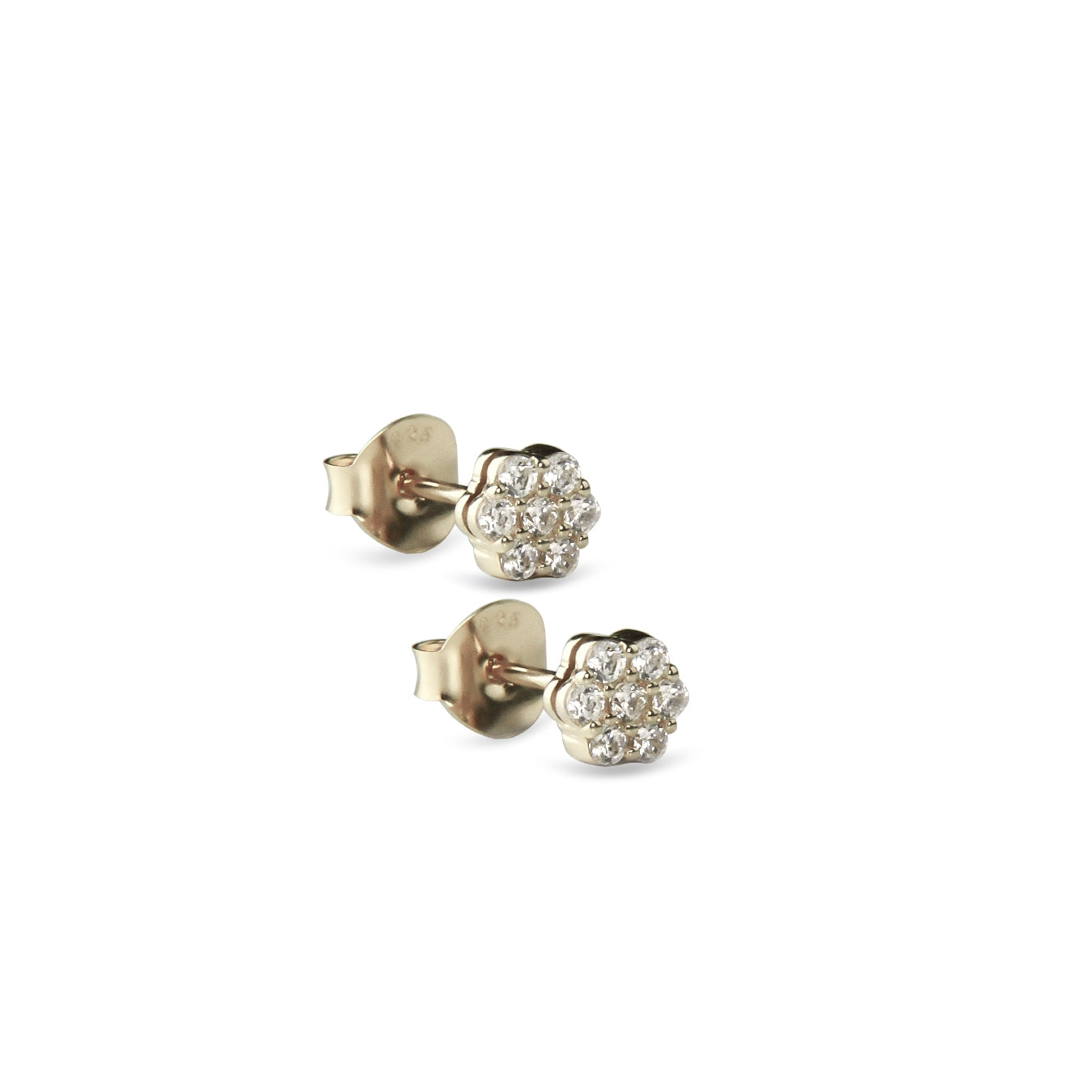 DAHLIA FLOWER PAVÉ STUDS
