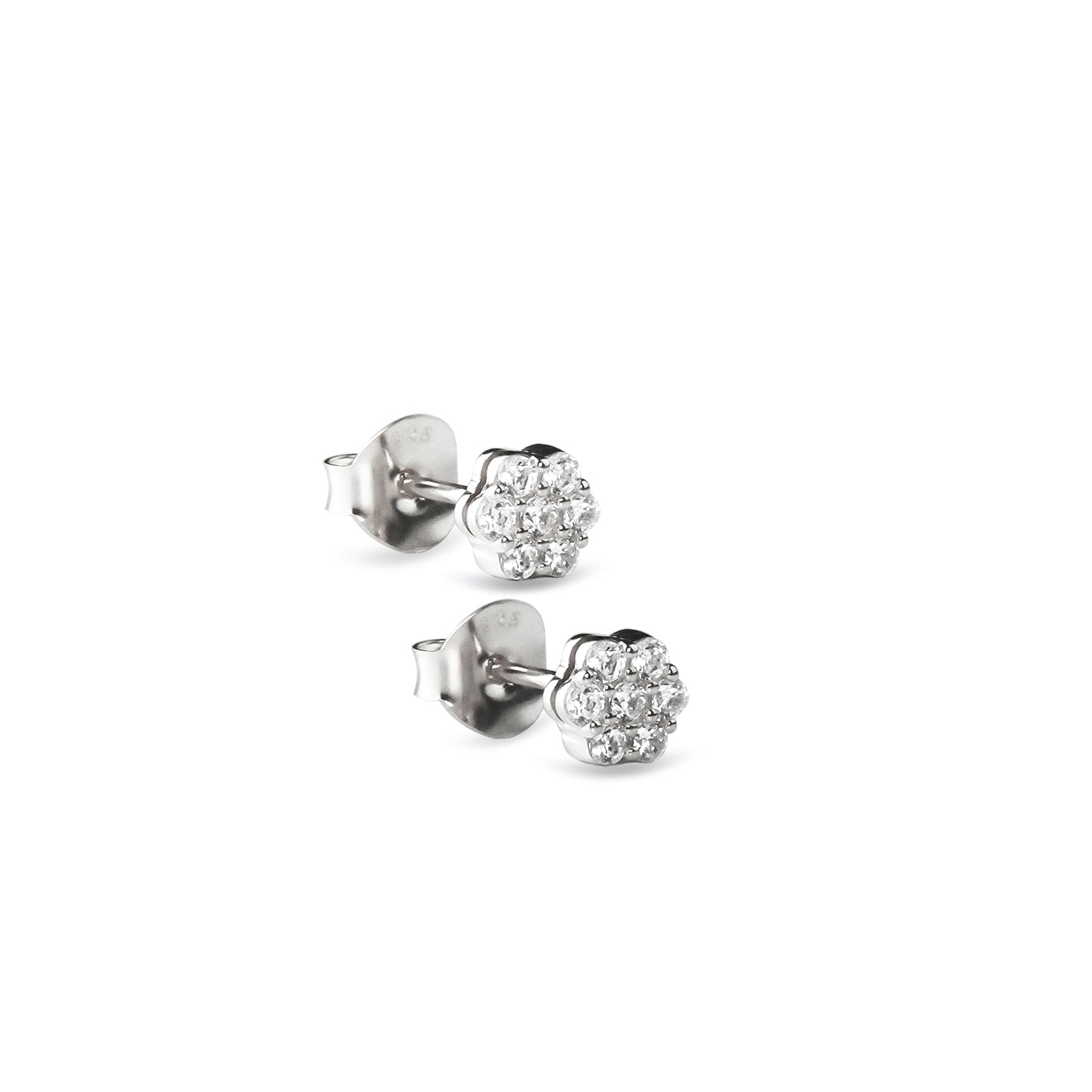 DAHLIA FLOWER PAVÉ STUDS