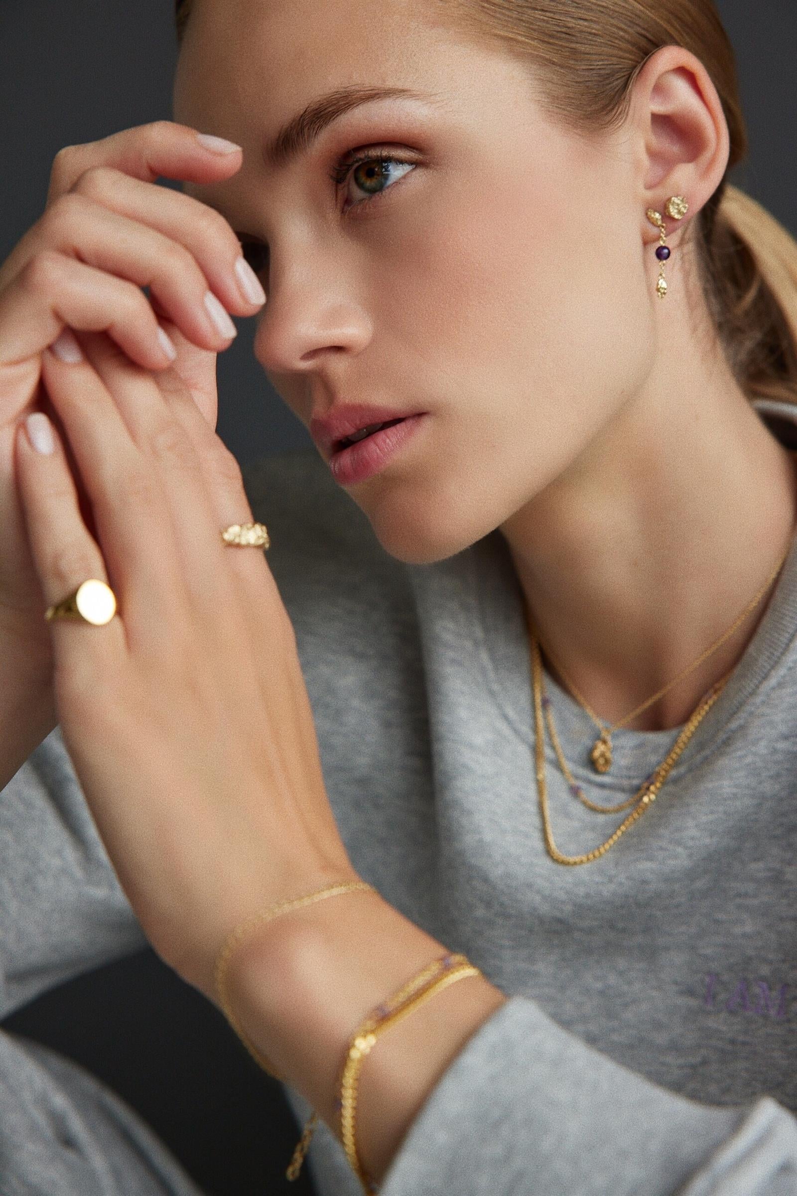I AM GOLD PETITE STUDS