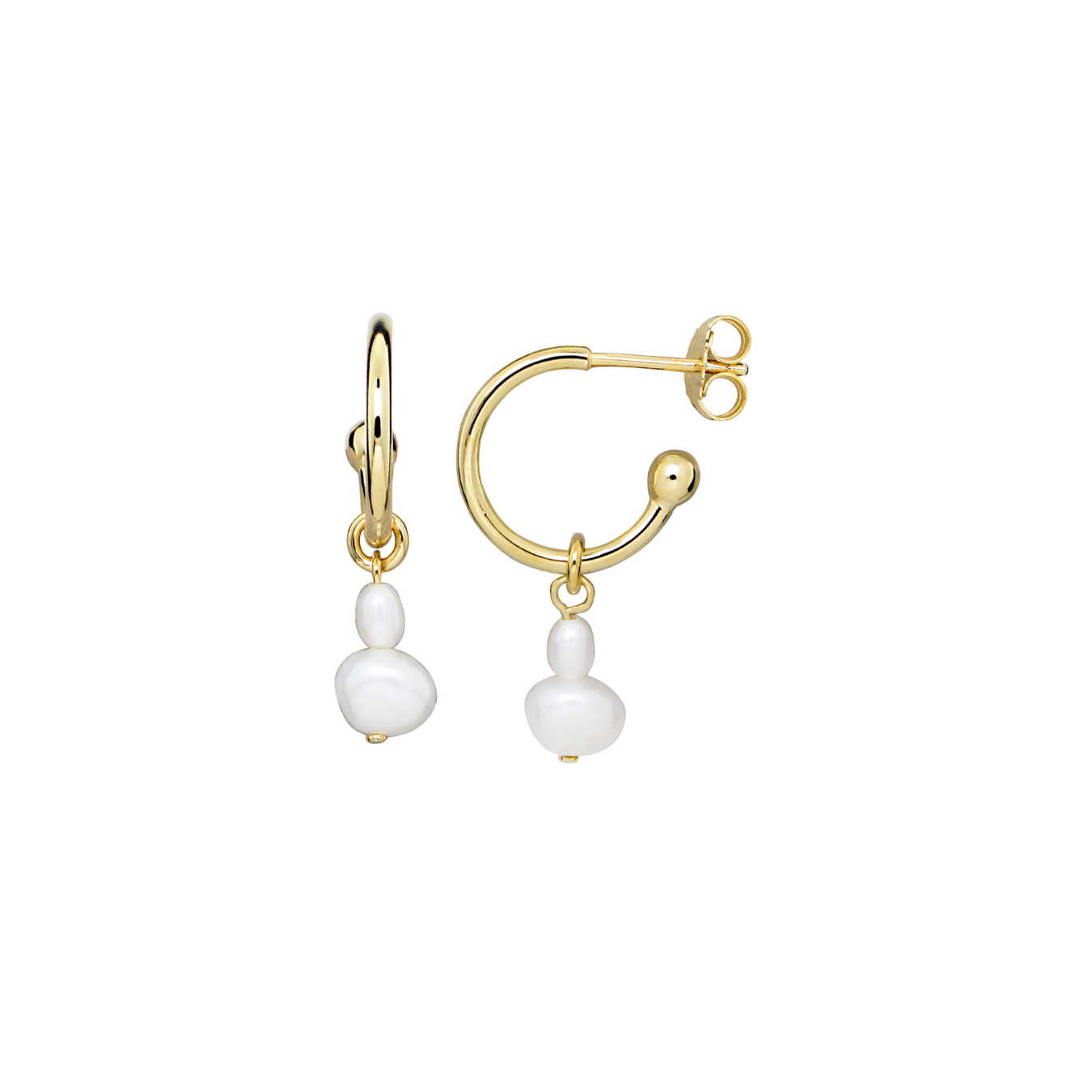 CORDELIA PEARL PENDANT HOOPS
