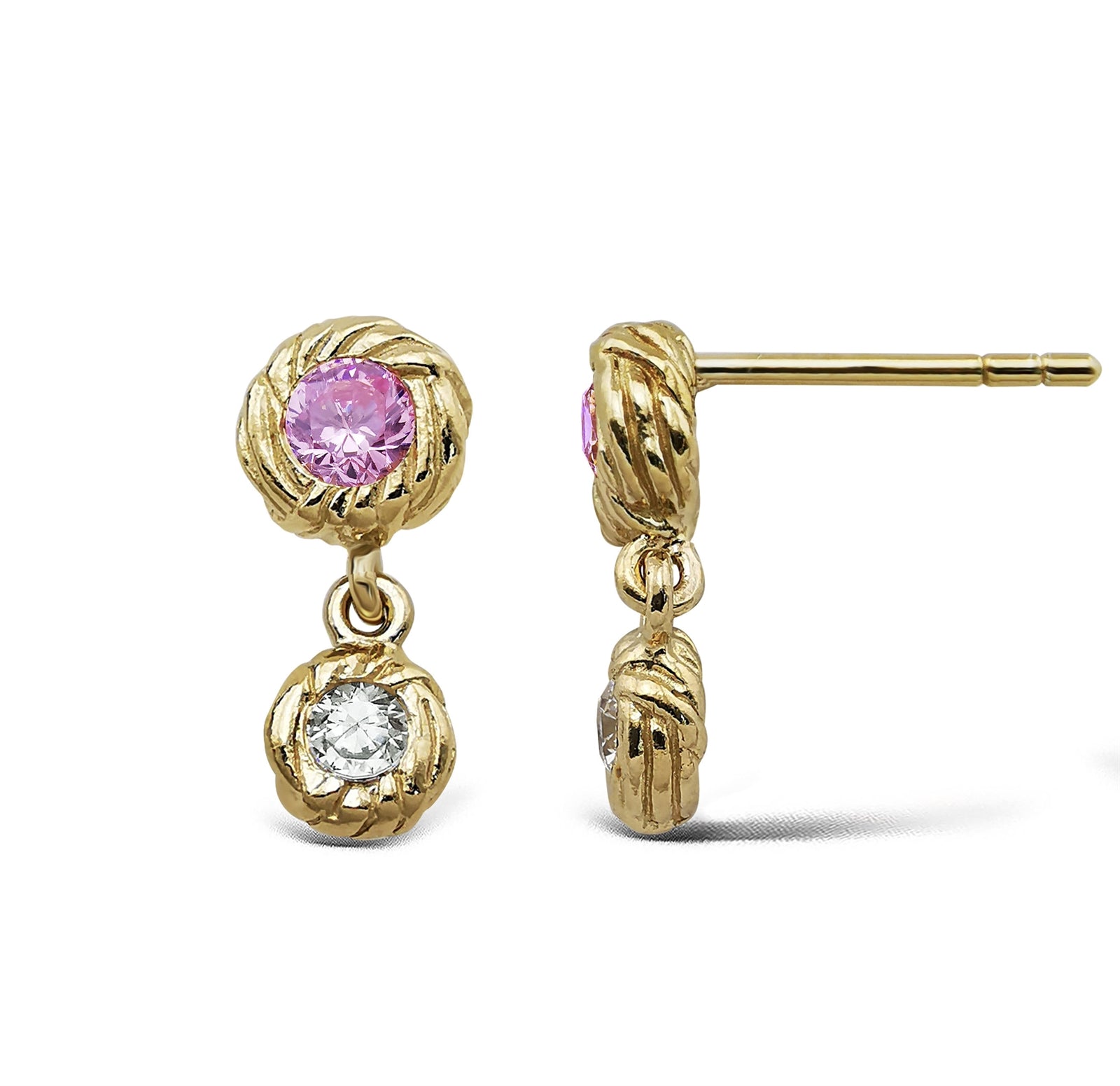 I AM GOLD DOUBLE DROP PINK