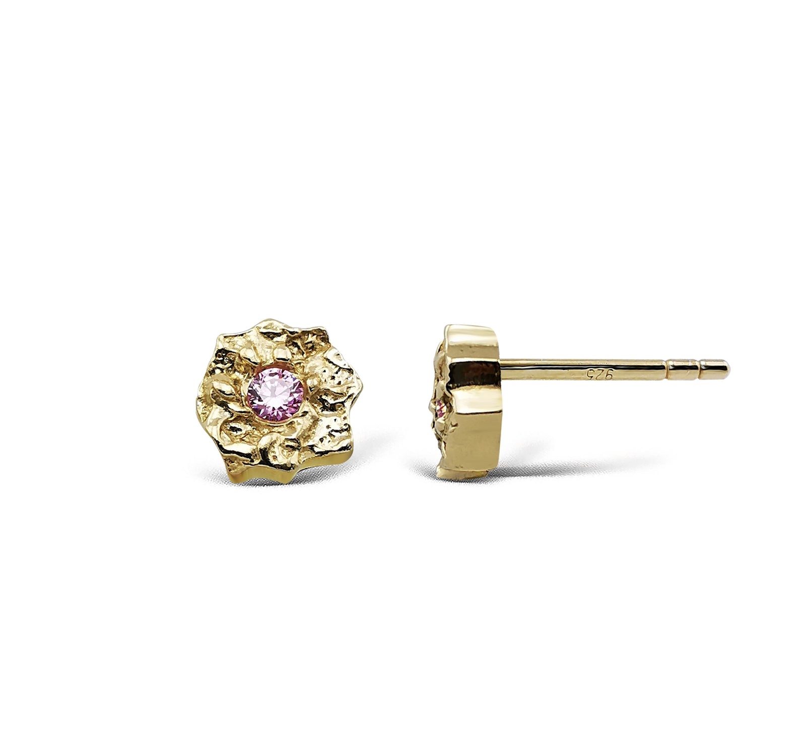 I AM GOLD PINK STUDS